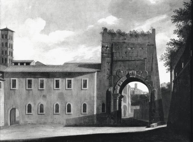 Niccolò Codazzi, Arc de Titus et Palazzo Frangipane